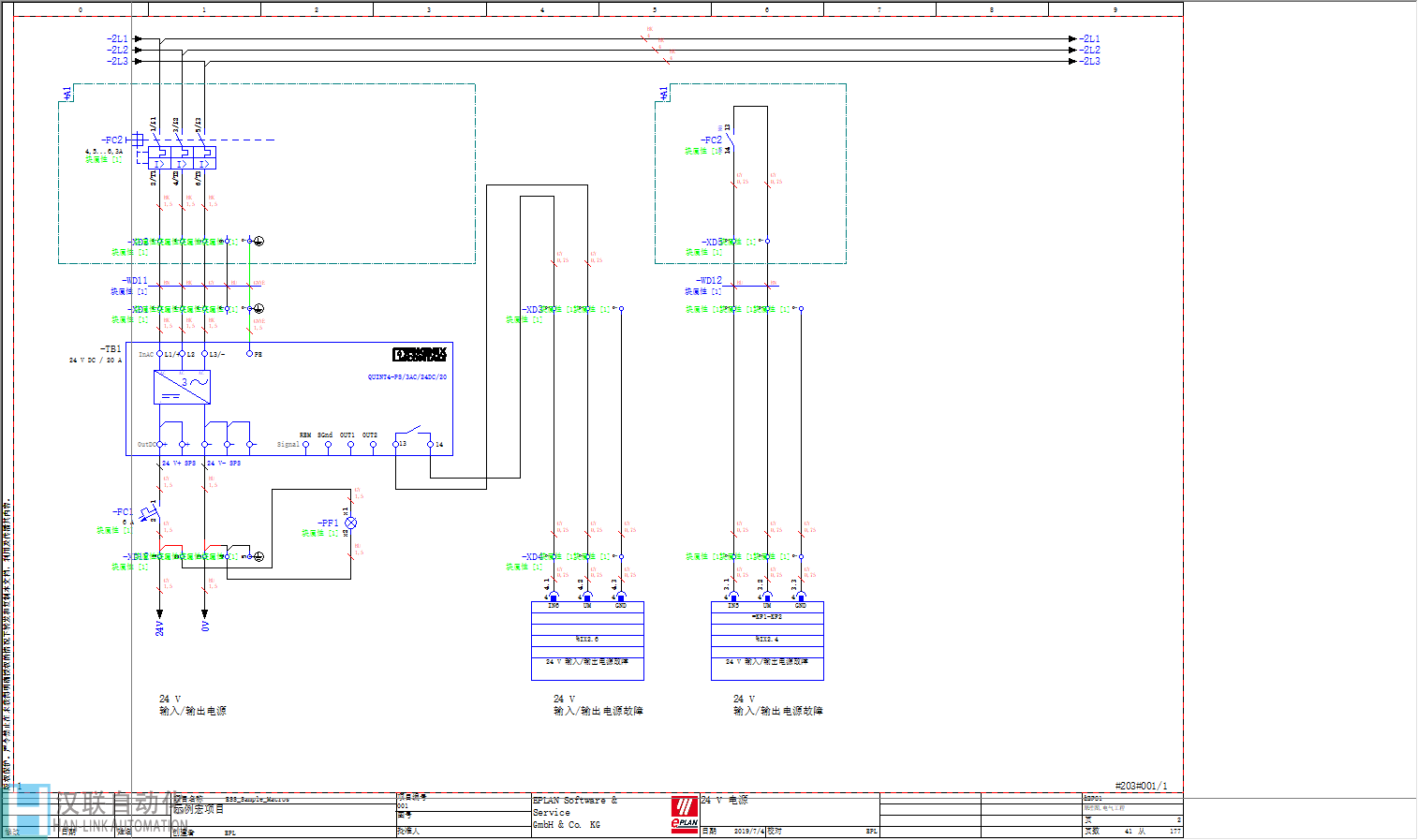 Encoder Eplan Drawing EPLAN图纸范例1-汉联工控吧