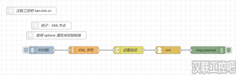 Node-RED教程-parser解析-XML-03-使用`options`属性来控制转换-汉联工控吧