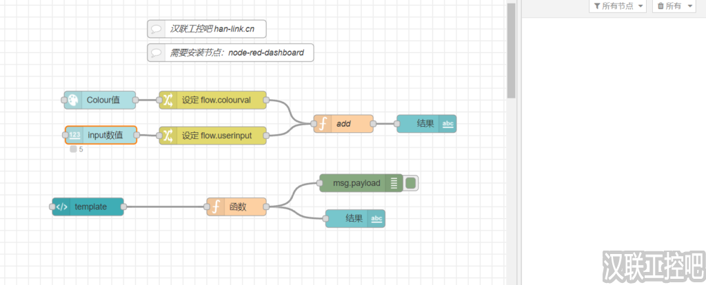 Node-RED教程 – 142 – UI界面加计算-汉联工控吧