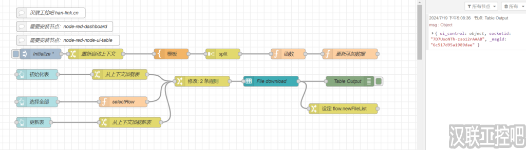 Node-RED教程 – 144 – ui-table中的复选框-汉联工控吧