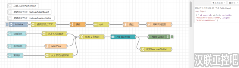 Node-RED教程 – 144 – ui-table中的复选框-汉联工控吧
